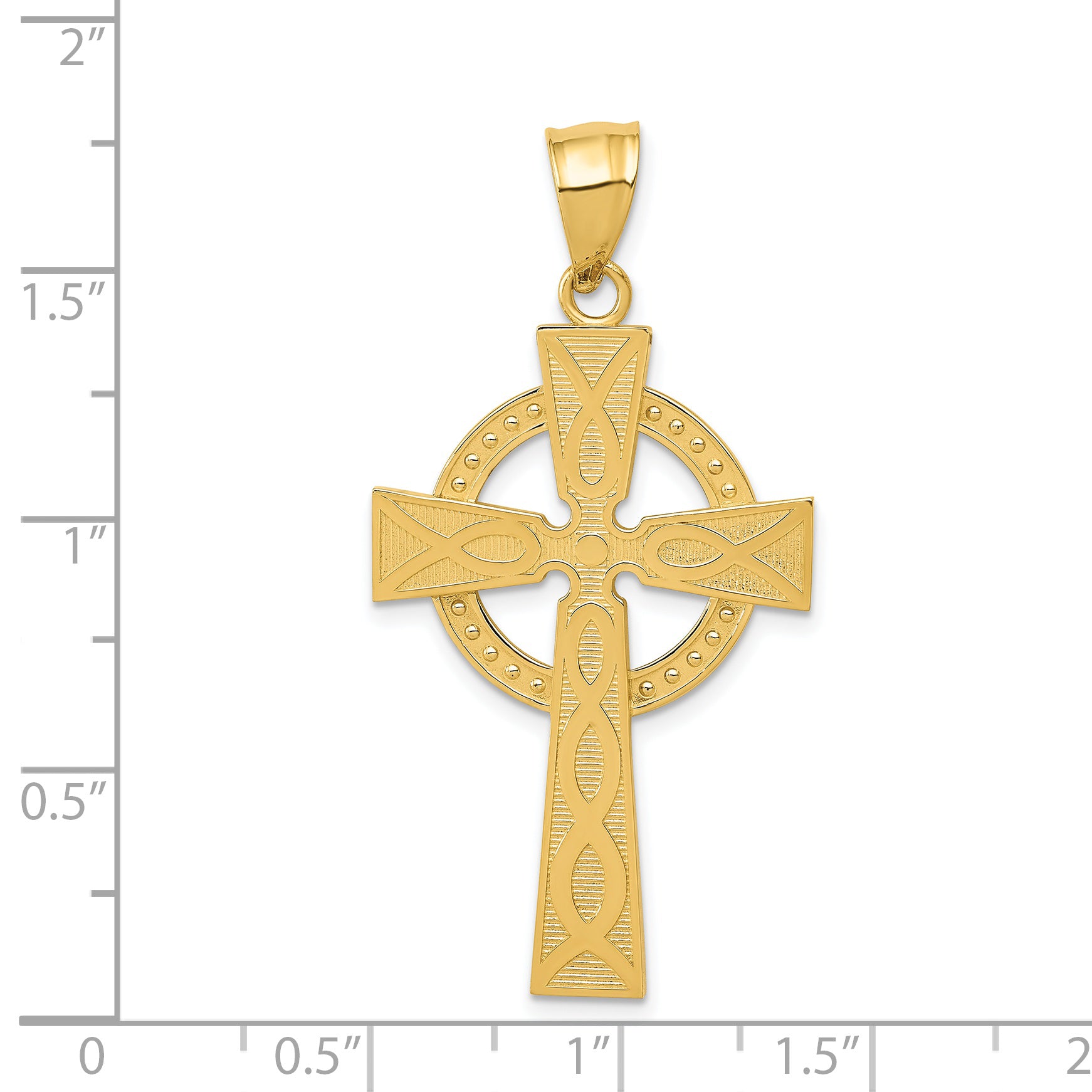 14k Celtic Cross Pendant C894