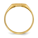 14k 8.5x7.0mm Closed Back Signet Ring RS342