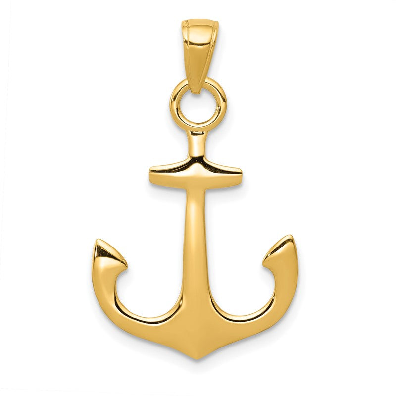 14k Anchor Pendant C3345