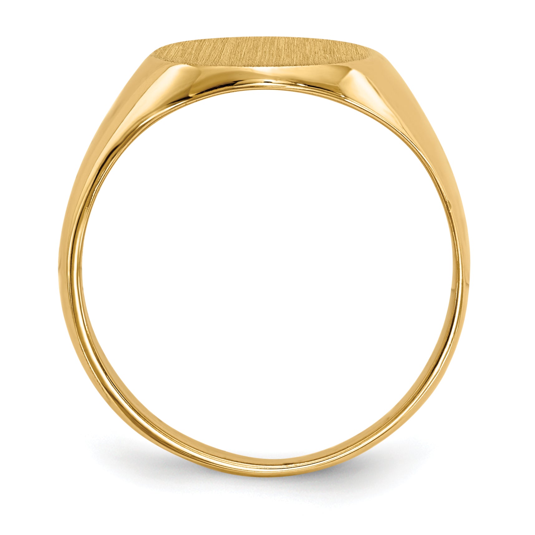 14k 10.5x12.0mm Oval Closed Back Signet Ring RS141