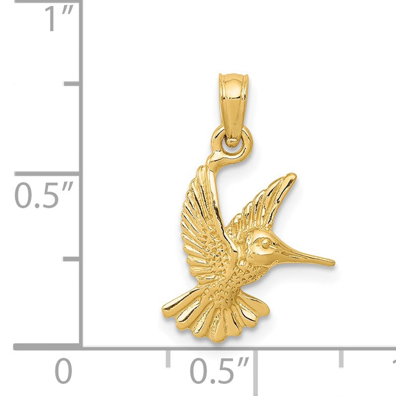 14k Hummingbird Pendant C3472
