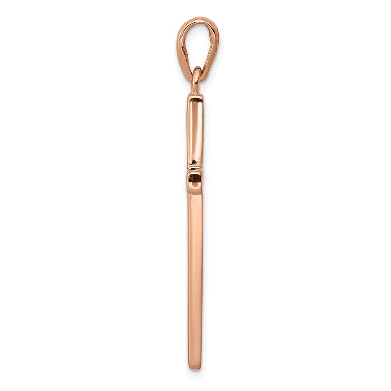 14k Rose Gold Cross Pendant K1159