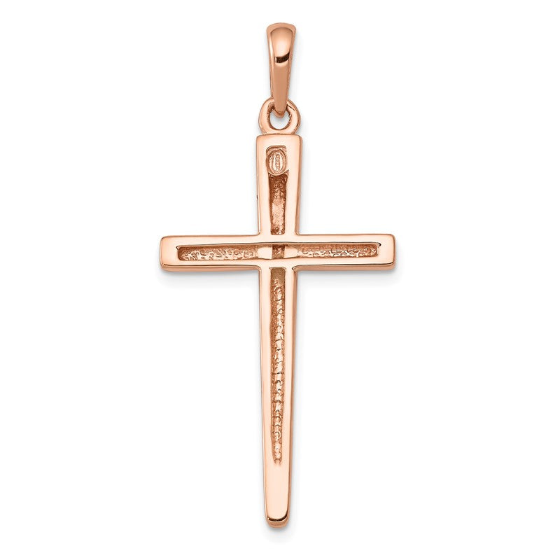 14k Rose Gold Cross Pendant K1159