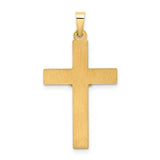 14k Two-tone Hollow Polished Textured Latin Crucifix XR1730