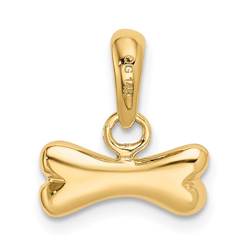 14k Dog Bone Pendant K1980