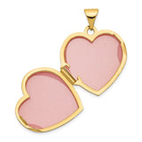 14k Polished Domed Plain 18mm Heart Locket XL72