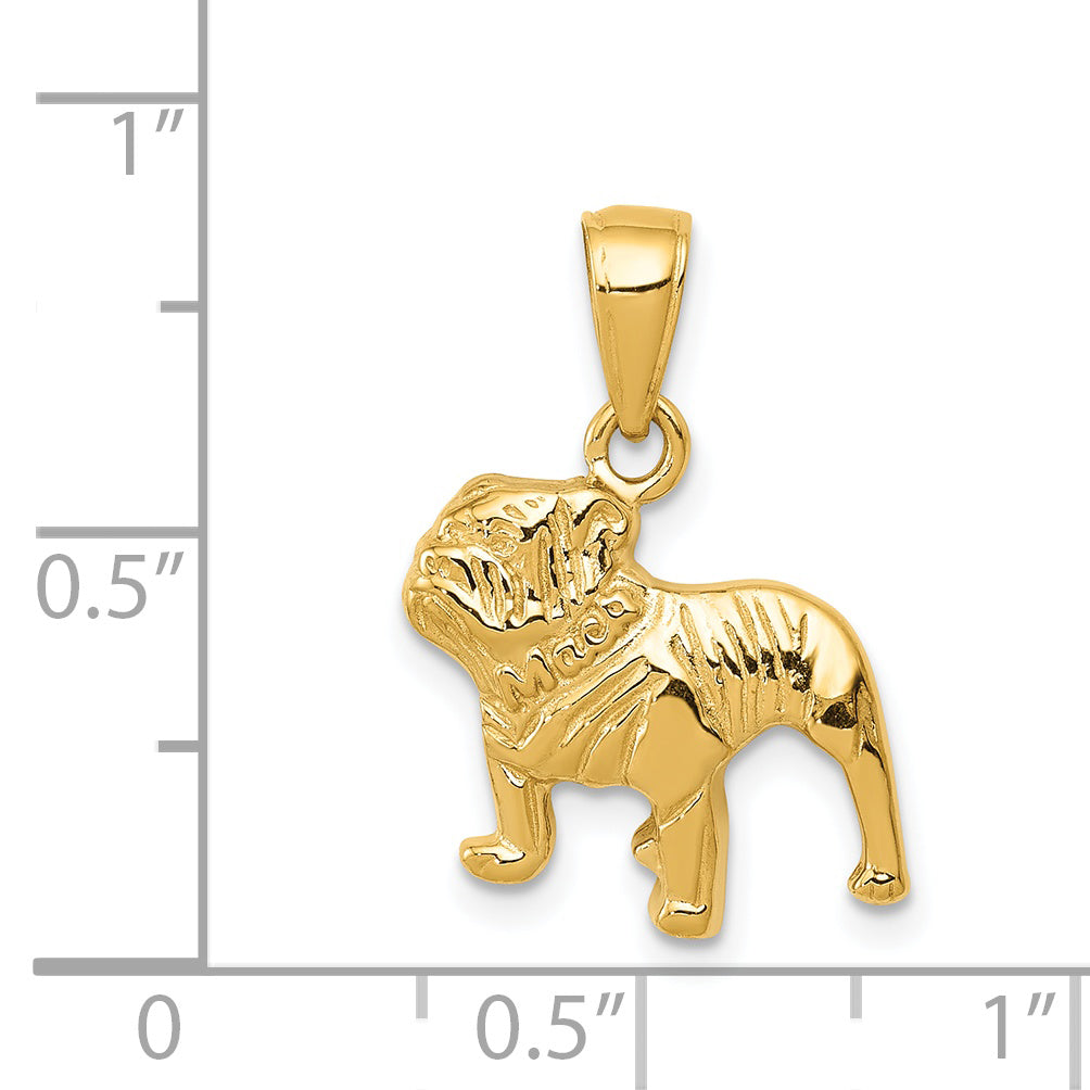 14k Bulldog Pendant K3426
