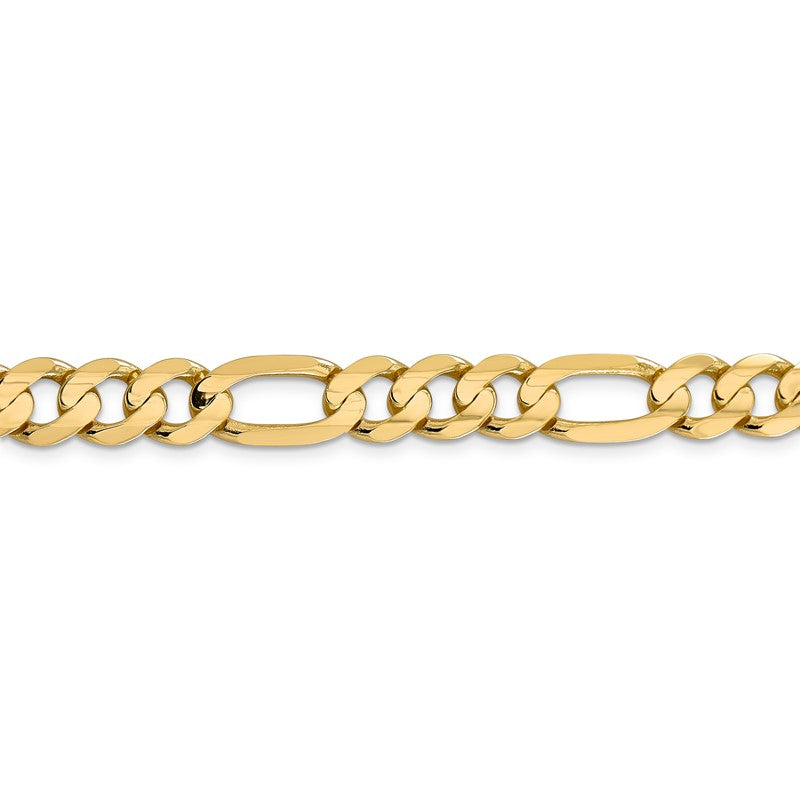 14K 22 inch 8.75mm Concave Open Figaro with Lobster Clasp Chain LFG220