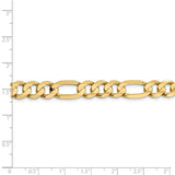 14K 22 inch 8.75mm Concave Open Figaro with Lobster Clasp Chain LFG220