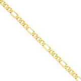 14K 22 inch 8.75mm Concave Open Figaro with Lobster Clasp Chain LFG220