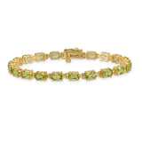 14k Complete 6x4mm Oval Amethyst 7 inch Bracelet BM4500