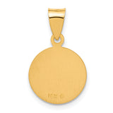 18k Polished and Satin Saint Christopher Medal Round Pendant 18XR13