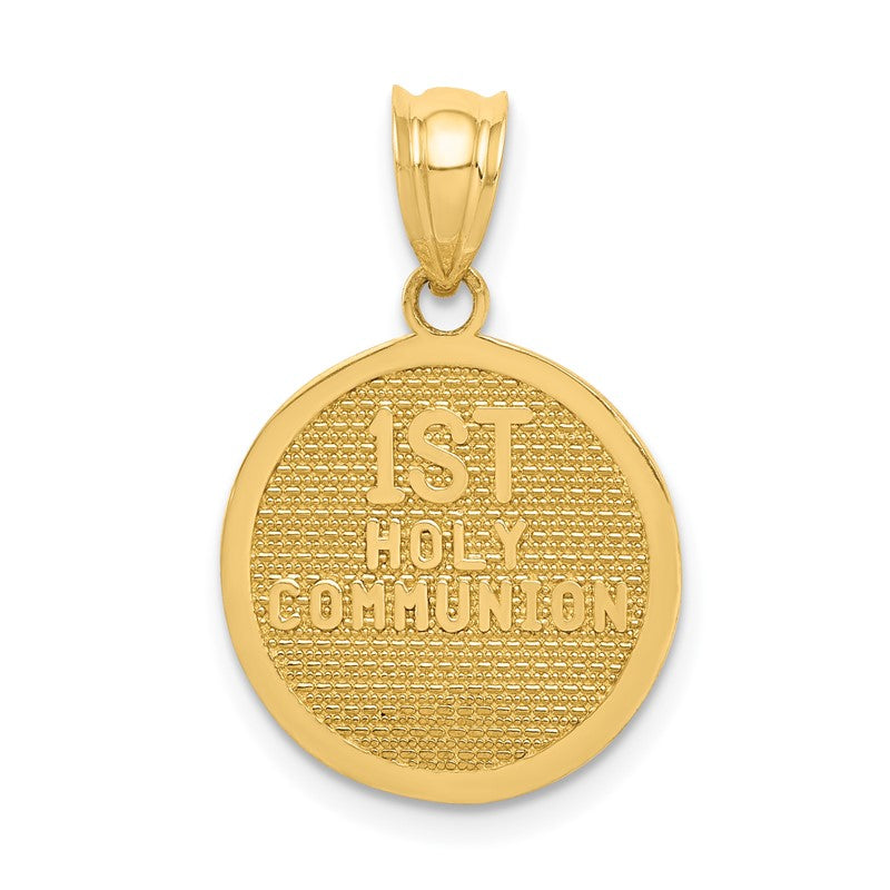 14k Reversible Cross and 1ST HOLY COMMUNION Charm K5085