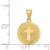 14k Reversible Cross and 1ST HOLY COMMUNION Charm K5085
