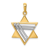 14k Two-tone Star of David Pendant K1286