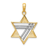 14k Two-tone Star of David Pendant K1286