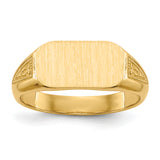 14k 10.0x5.5mm Closed Back Signet Ring RS639