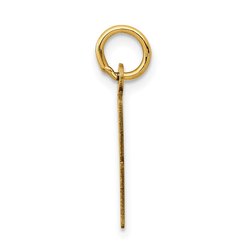 14k Small Elongated Number 38 Charm LES38