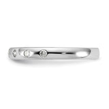 14k White Gold 2mm 7-stone 1/6 carat Diamond Band RM4335