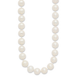 14k 10-11mm White Near-Round Freshwater Cultured Pearl 16 inch Necklace WPN100