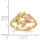 14k Two-tone Diamond-Cut Rose Ring R144