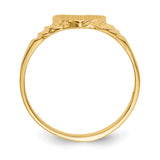 14K Satin Children's Heart Signet Ring R518