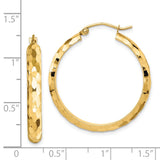 14k Diamond-cut Hoop Earrings TF1578