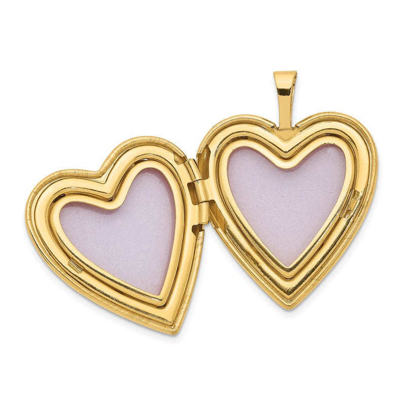 14K Diamond Star 20mm Heart Locket XL590
