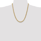 14K 26 inch 5.75mm Flat Beveled Curb with Lobster Clasp Chain FBU140
