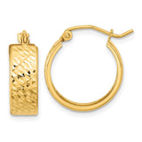 14k Diamond-cut Hoop Earrings TF1072