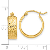 14k Diamond-cut Hoop Earrings TF1072