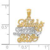 14k and White Rhodium DADDYS LITTLE GIRL Pendant K2703