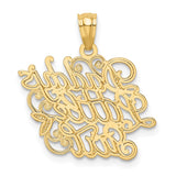 14k and White Rhodium DADDYS LITTLE GIRL Pendant K2703