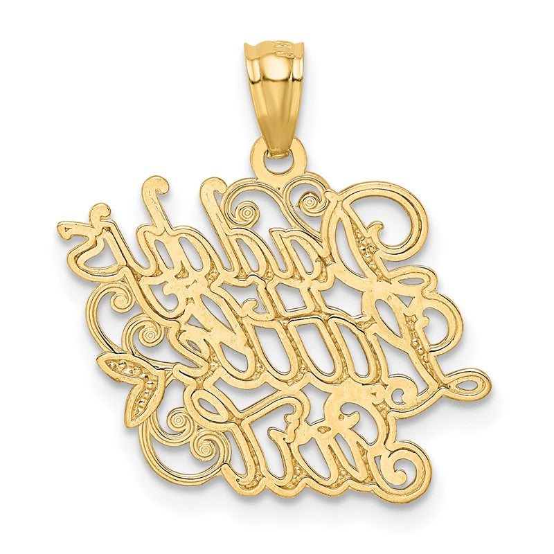 14k and White Rhodium DADDYS LITTLE GIRL Pendant K2703