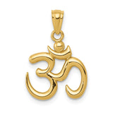 14k Gold Polished Om Symbol Pendant K5437