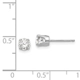 14k White Gold 4.5mm Round CZ Stud Earrings XD9WCZ