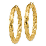 14k Polished 5.0mm Twisted Hoop Earrings TC392