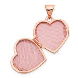 14k Rose Gold Polished Scrolled 15mm Heart Locket XL657