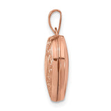 14k Rose Gold Polished Scrolled 15mm Heart Locket XL657