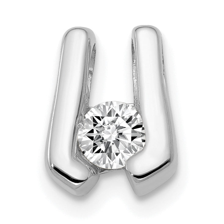 14k White Gold Complete A 3.75mm Diamond Slide Fits up to 2mm Regular/3mm Fancy or Reversible Omega XSW64A