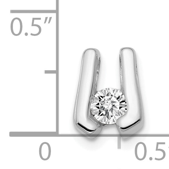 14k White Gold Complete A 3.75mm Diamond Slide Fits up to 2mm Regular/3mm Fancy or Reversible Omega XSW64A