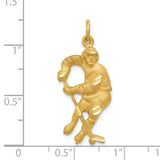 14k Hockey Player Charm C1228