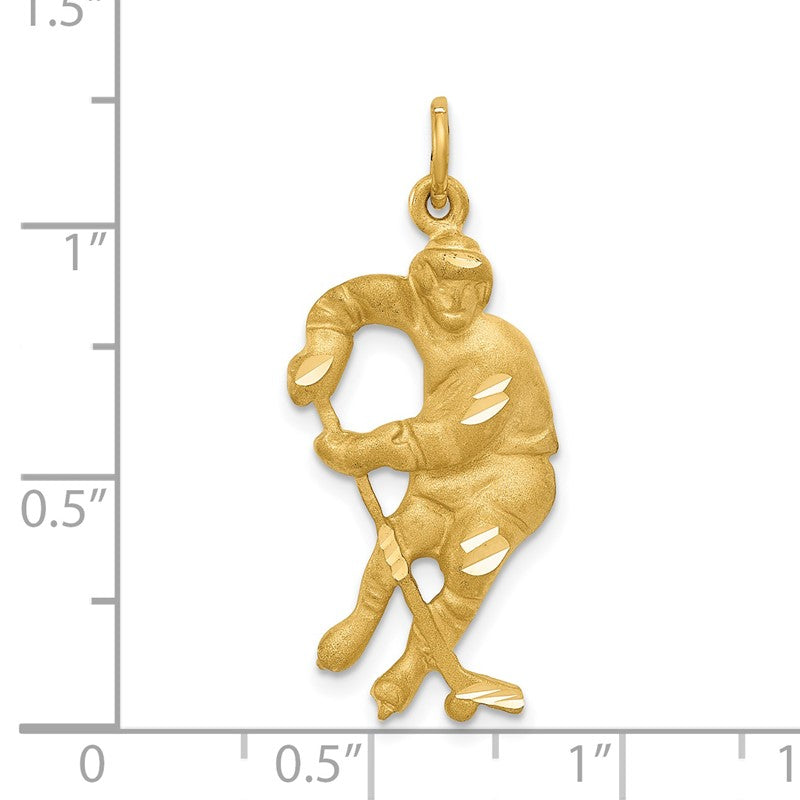 14k Hockey Player Charm C1228
