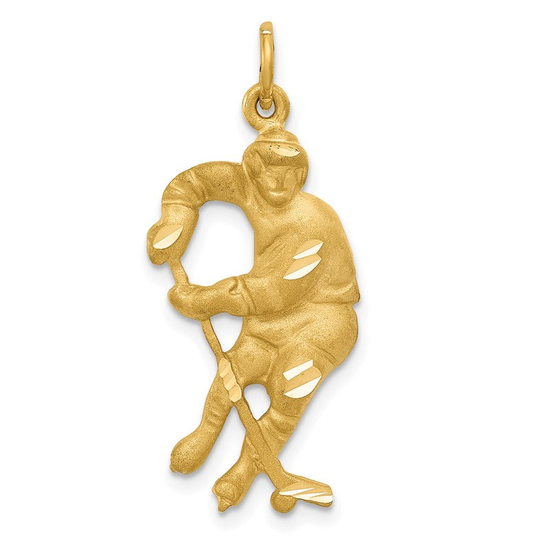 14k Hockey Player Charm C1228