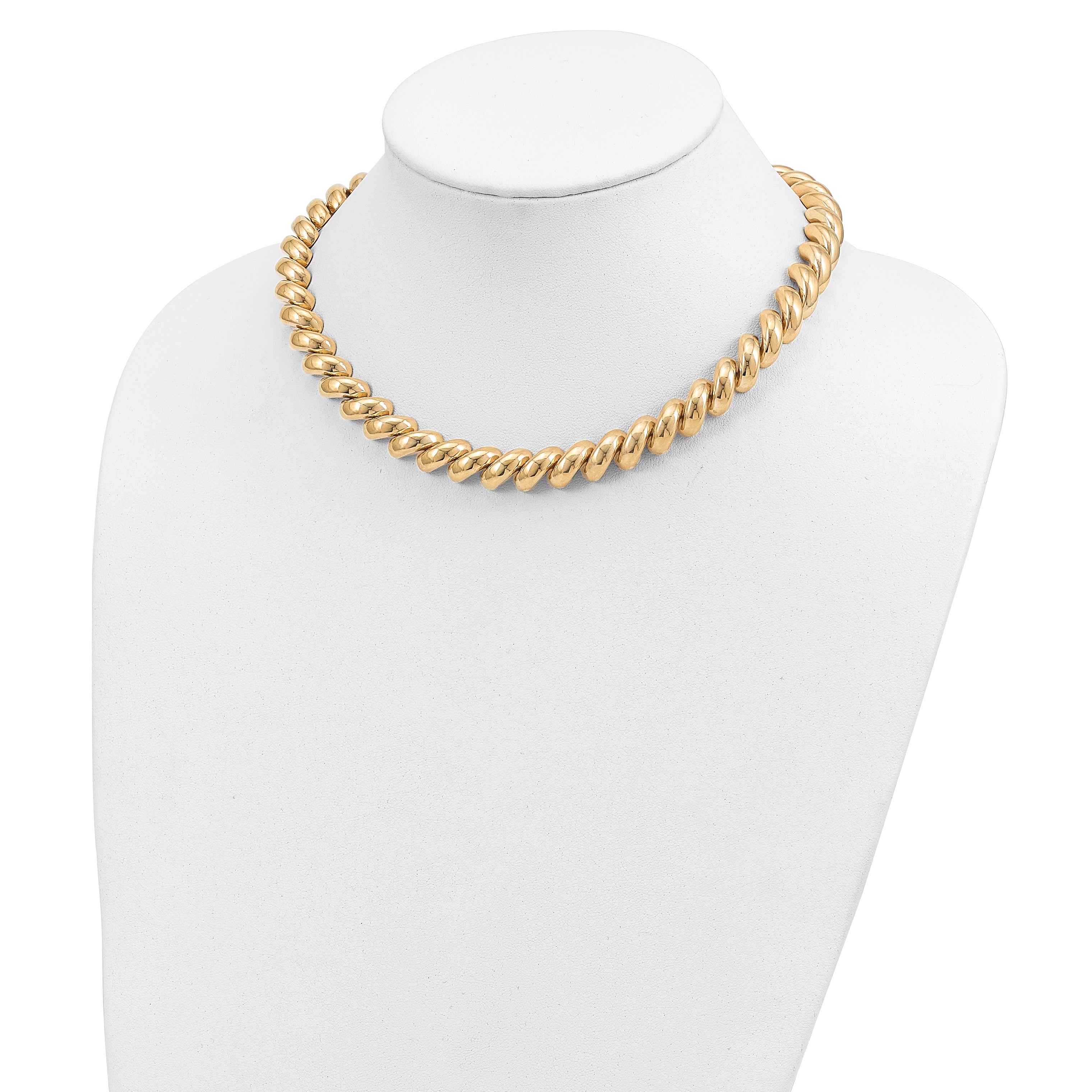 14k Polished 12mm 17 inch San Marco Necklace SM20