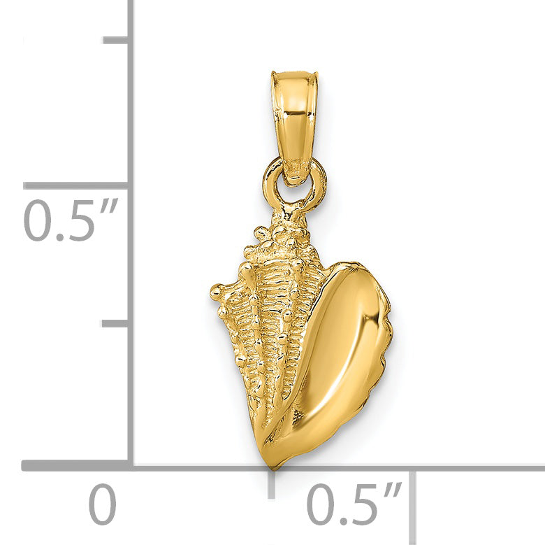 14k Conch Shell Pendant C2526