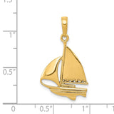 14K Sailboat Pendant D4155