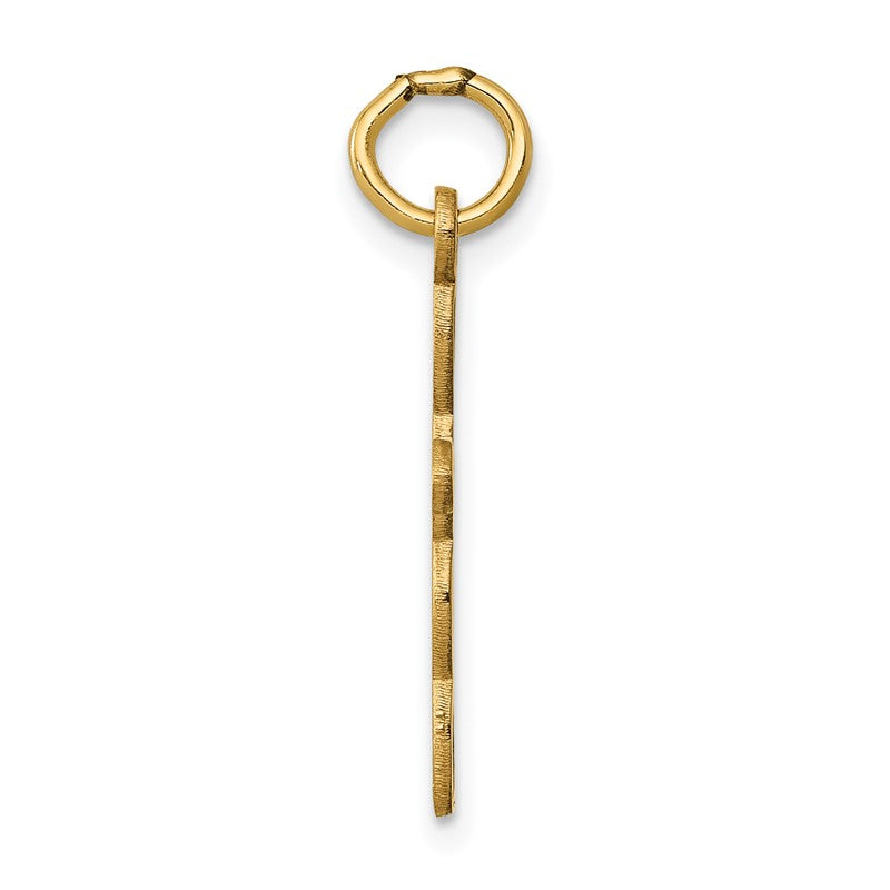 14K Loop with Center Heart Cross Charm XR952