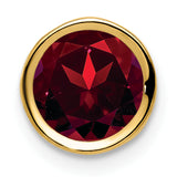 14k 7mm Round Garnet Bezel Chain Slide XP322GA