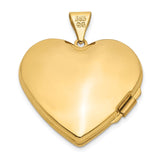14k Diamond Floral  21mm Heart Family Locket Holds 4 Photos XL144